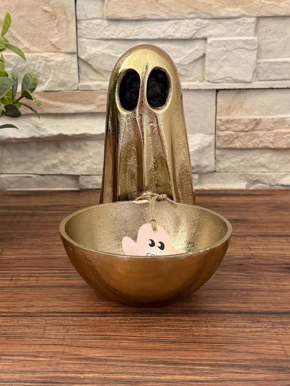 🆕 Gold Ghost Candy Bowl Halloween Décor !